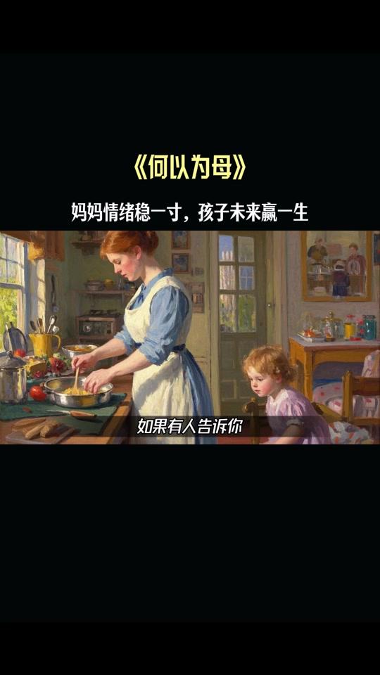 个人成长赛道文案素材 - 当妈后最扎心的真相：你每一次失控的吼叫，孩子都在默默承受-。史文雅《何以为母》不讲大道理，用44堂课告诉你——妈妈的情绪，就是孩子整个世界的天气-。这本书我读到泪目，想把它拆给你听。点开视频，一起做个情绪稳定的妈妈。#育儿经验分享  #家庭教育  #情绪管理  #妈妈成长记 #个人成长 @DOU+小助手 - 豆包读书作品
