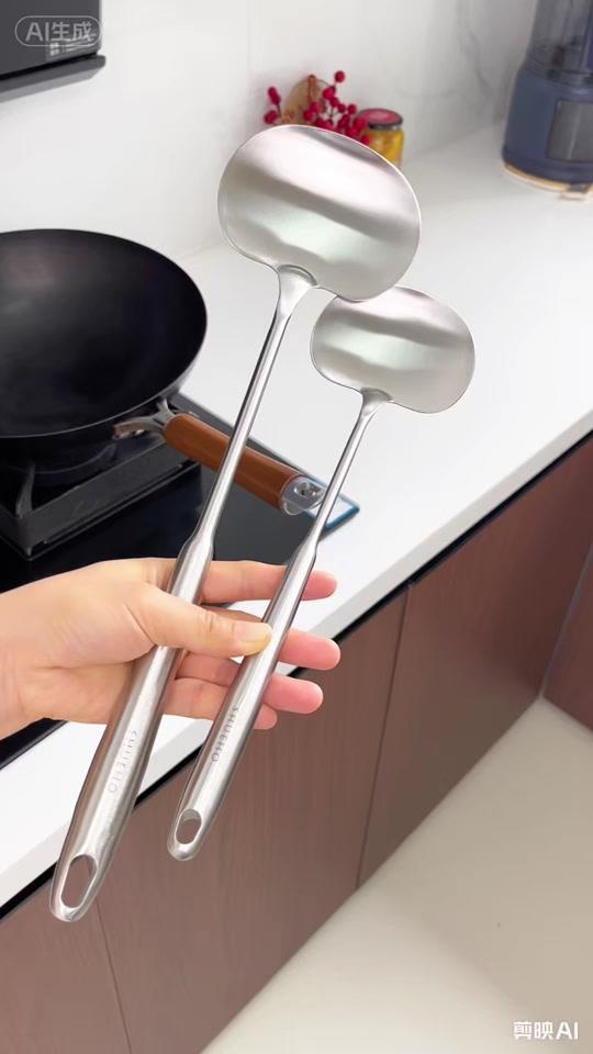 家居赛道文案素材 - 自用的蘑菇铲，炒菜盛汤都ok～#家庭厨房必备  #实用厨房用品  #家居好物分享 - 优点优选好物作品